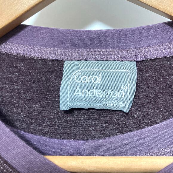 Vintage Y2K Carol Anderson Purple Grandmacore Cozy House Dress Cardigan Set - Picture 4 of 10